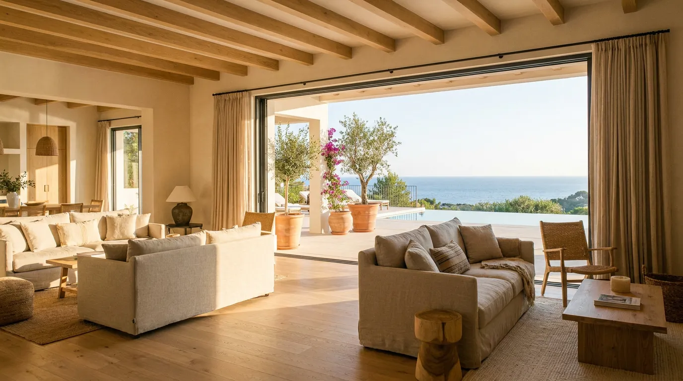 Villa de vacances avec terrasse et vue mer